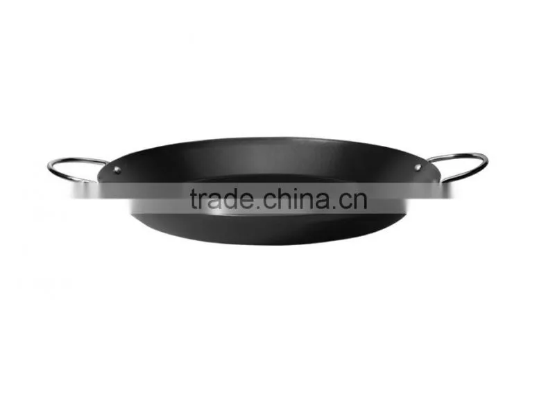 Carbon steel non-stick smooth paella pan