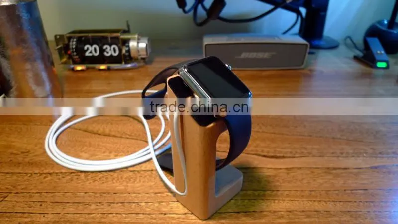 ECO-friendly Natural Wood Stand popular portable charger wooden stand for Apple Watch Stand