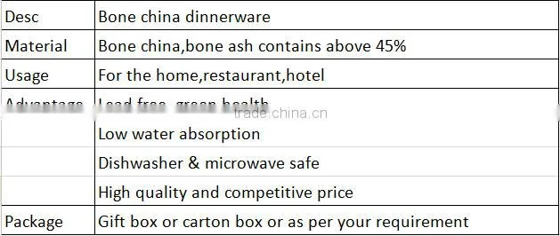 Wholesale dinnerware set porcelain dinnerware set