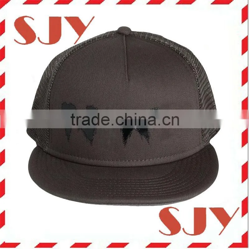 flat brim fitted embroidery snapback custom cap