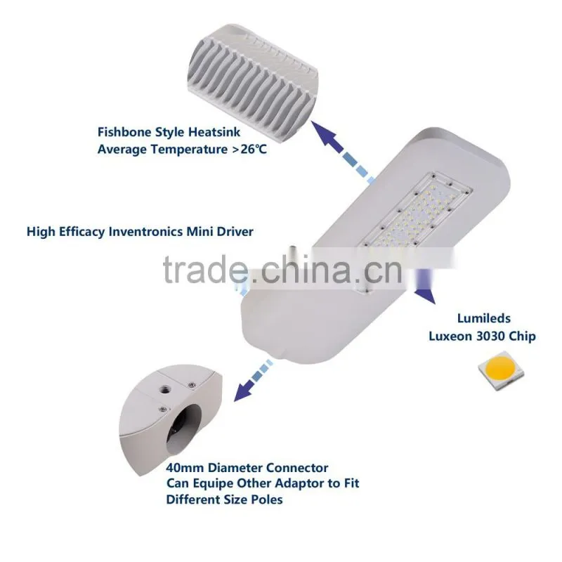 CE RoHS High Power Outdoor Driveways LED Street Light 50W with Competetive Price