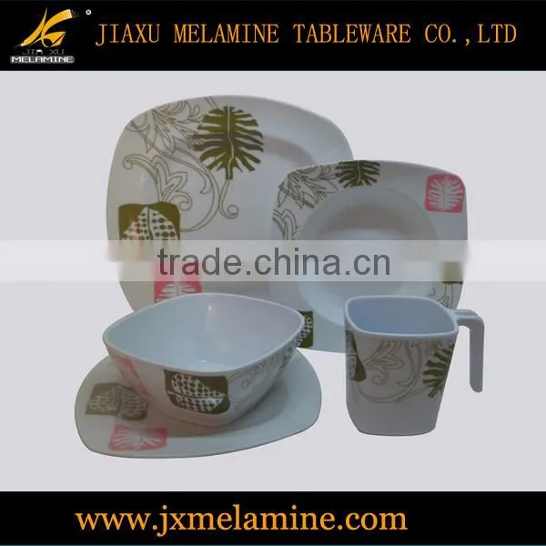 20pcs melamine ware square dinner set