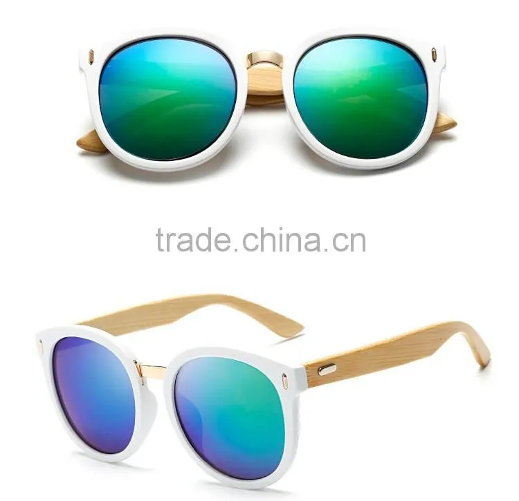 free sample high quality round PC frame bamboo wooden sunglasses china manufacture