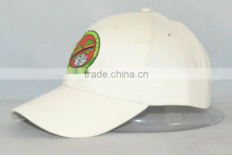 Guangzhou hat factory professional custom 6 panel / 100% cotton / / embroidery logo/khaki baseball cap