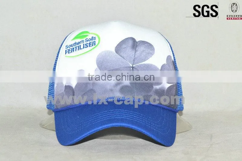 5-panel fashion black white foam mesh trucker cap/hat