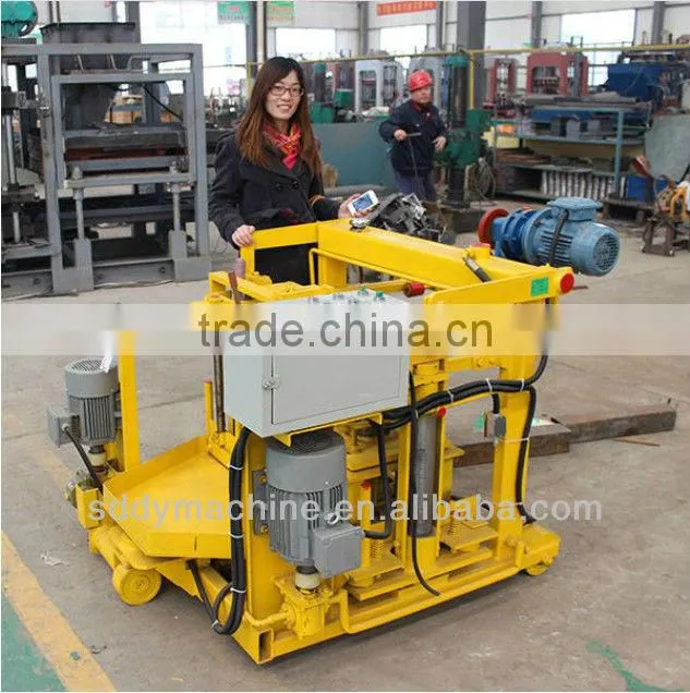 Small QT40-3A auto movable hollow / solid block maing machine low cost