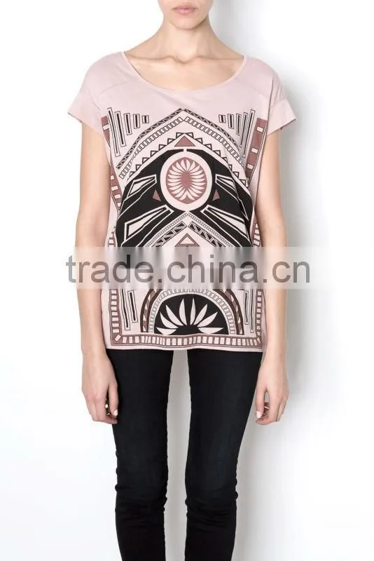 China Supplier Short Sleeve Fashion tshirt printing design Customized