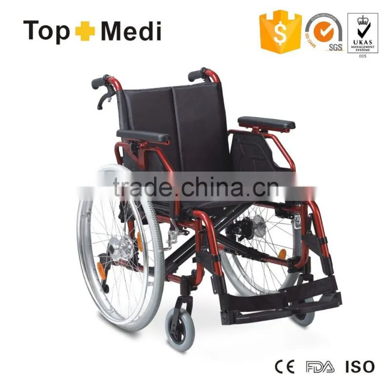 Rehabilitation Therapy Supplies popular light weight standard size handicapped aluminum wheelchair