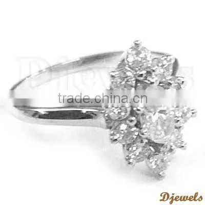 White Gold Diamond Rings, Diamond Ladies Rings , Diamond Jewellery