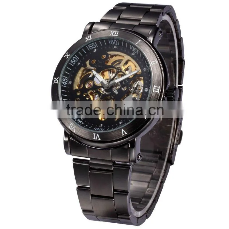 Luxury Full Steel Analog Auto Mechanical Wristwatch Men Automatic Watch