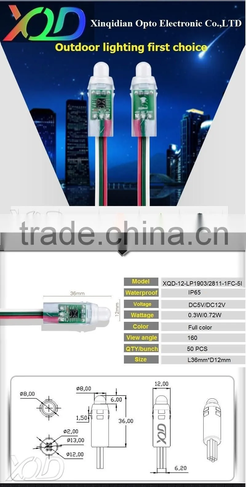 led ws2811 ws2812B led string light pixel decoration christmas made in china