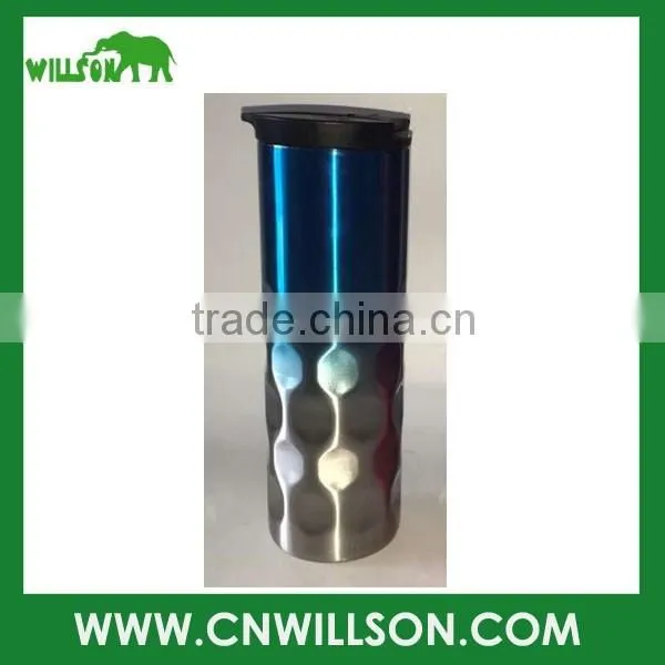 Custom sublimation stainless steel metal double wall insulated vacuum thermos thermal car coffee travel mug