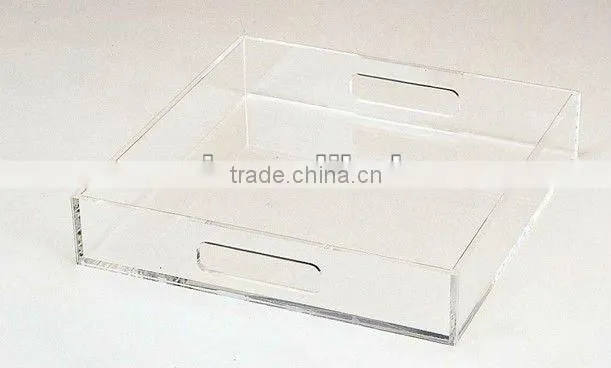clear acrylic tray with handle