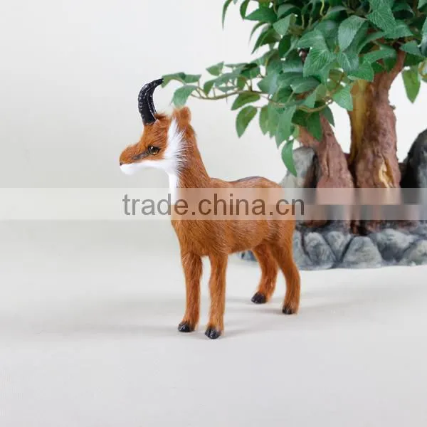 real fur animal giant size handicraft sheep plush wholesale garden ornaments