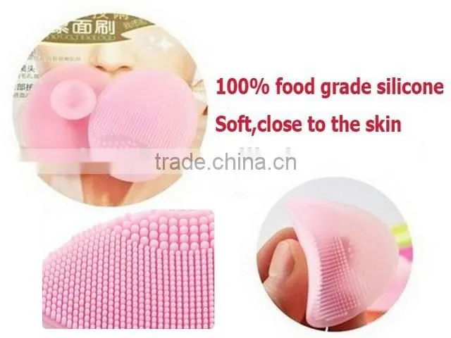 Fashion safe and soft silicone face exfoliate brush/silicone face washing brush/silicone mascara brush