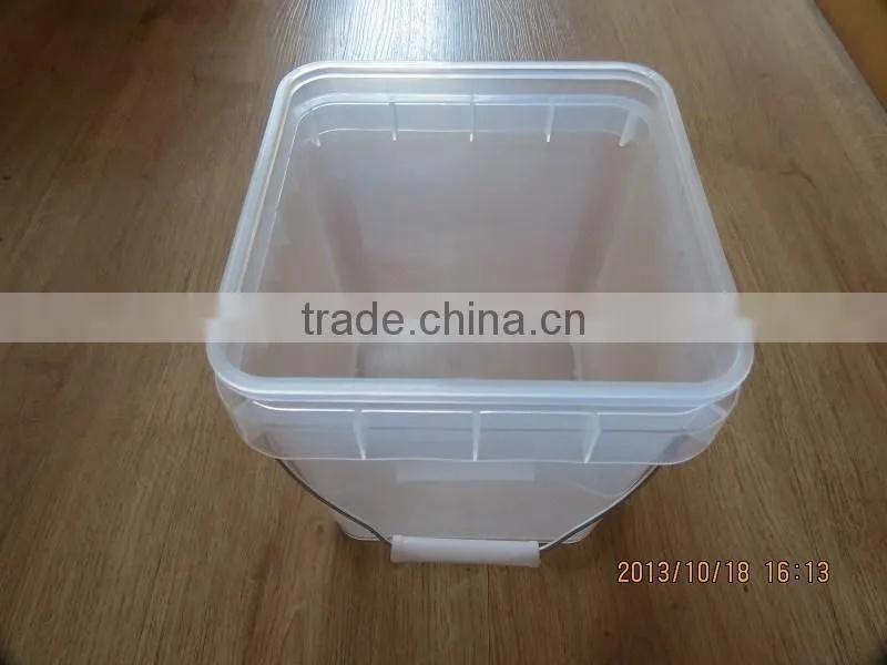 5 liter plastic square bucket pail food grade 5L bucket for packing Paint bucket
