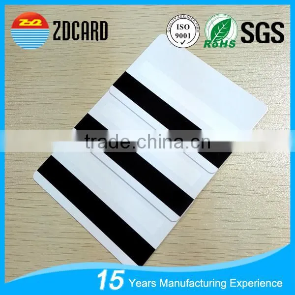 Plastic White Blank Hico Mag Strip Card