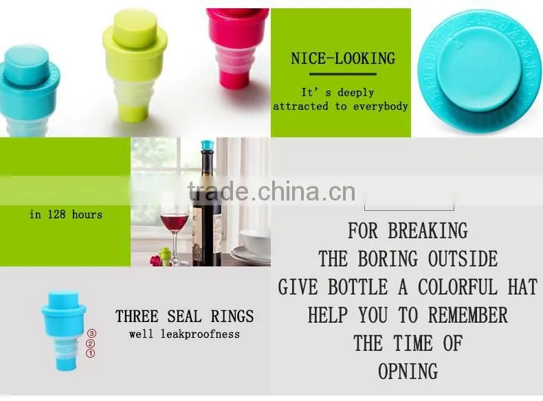 hot sale plastic christmas wine stopper, bottle stopper, vacuum wine stopper
