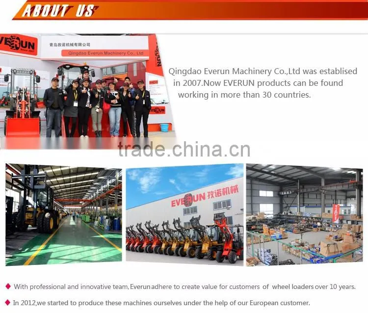 Everun 0.6ton Hydrostatic drive mini front end wheel loader