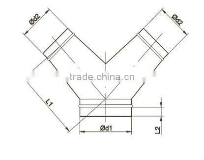 Y CONNECTORS for ventilation