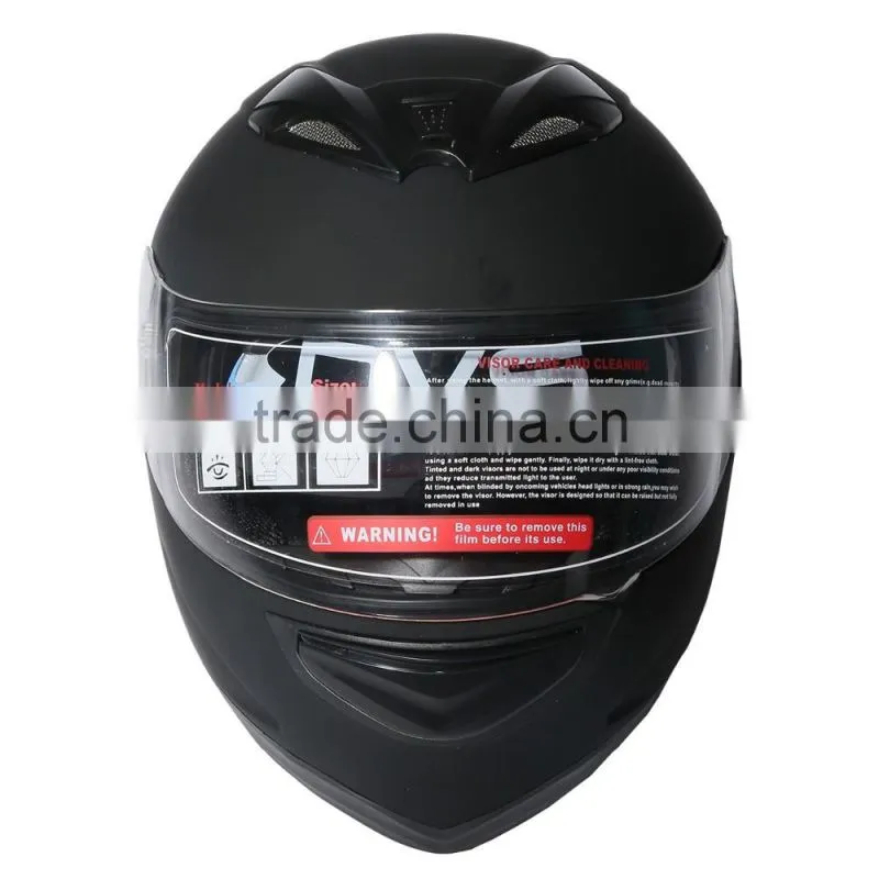 Dual Visor Matte Black Street Sport Bike Full Face Motorcycle Helmet M/L/XL