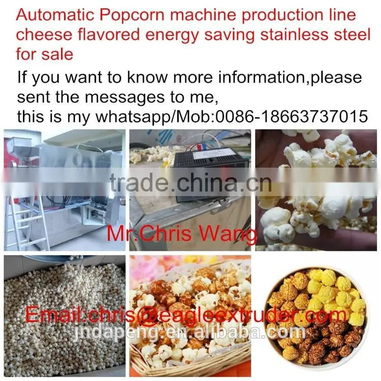 Automatic Popcorn machine production line cheese flavored energy saving stainless steel for sale