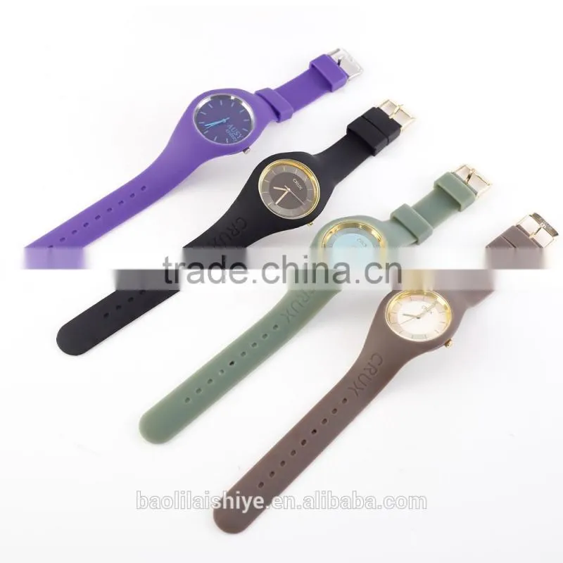 fashion silicone rubber wristwatch jelly silicone wristwatch unisex wristwatch