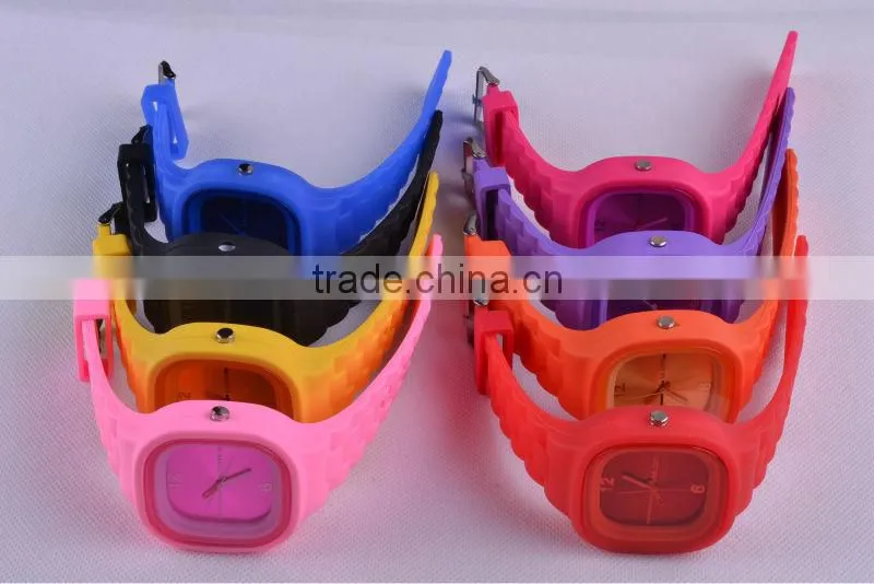 Multicolor fantastic beautiful energy strap silicone watch with analog dispaly