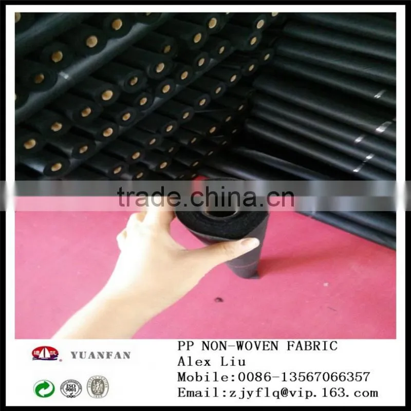 Black 100% PP non woven fabric used for agricultural gardening fabricl weed mat