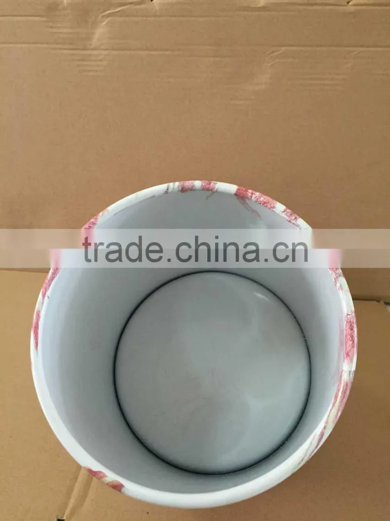 Deluxe garden silver Planters Flower Pot-Marbling