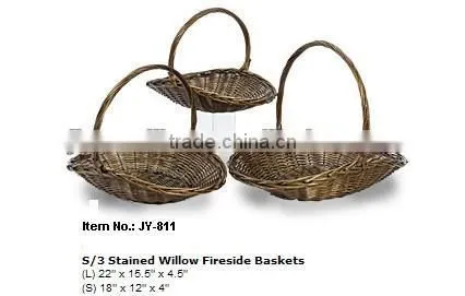 Honey wicker handle basket stair Shape