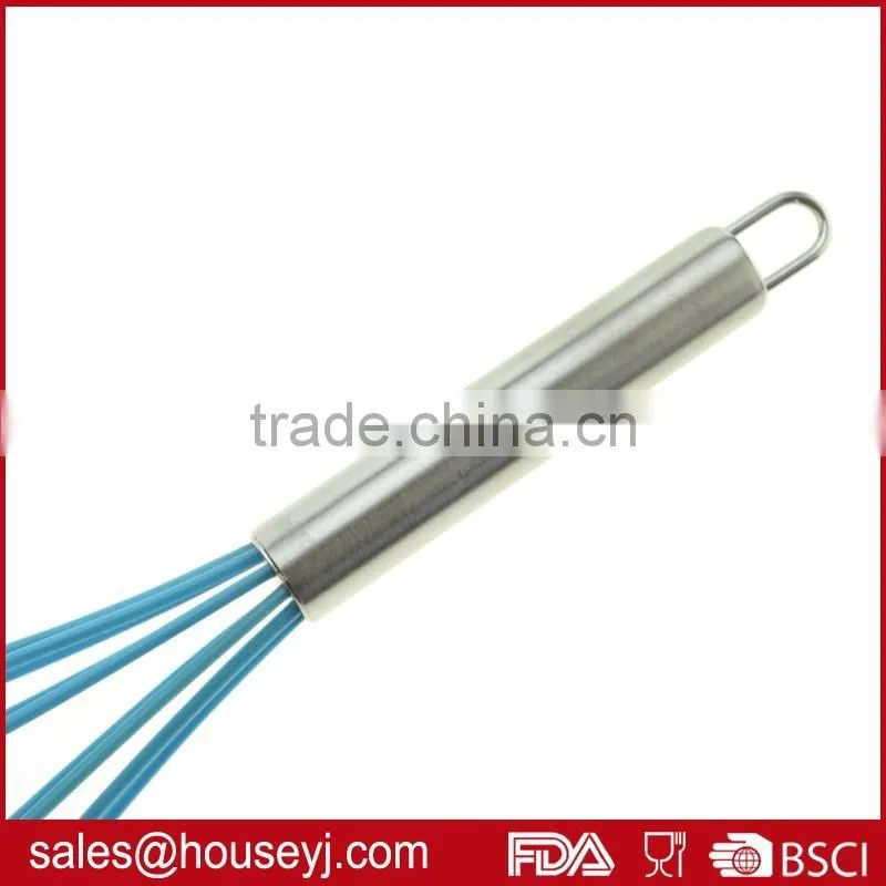 5 wires 12 inch silicone egg whisk manual silicone egg beater with s/s handle