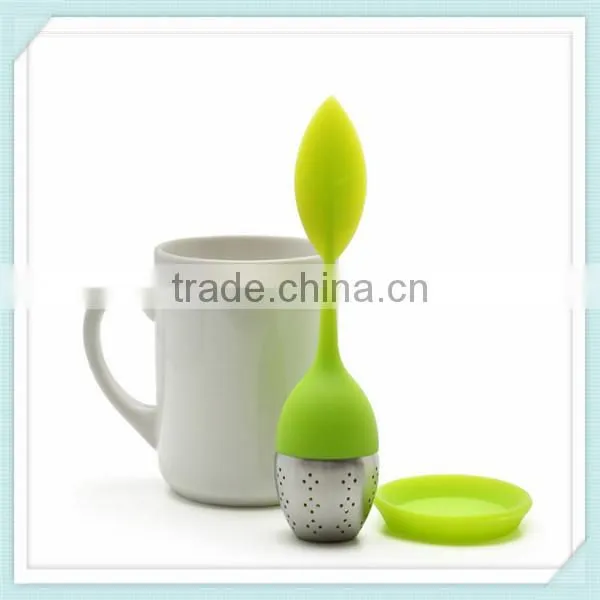 FDA/LFGB Cute strawberry shape silicone tea tool silicone tea infuser