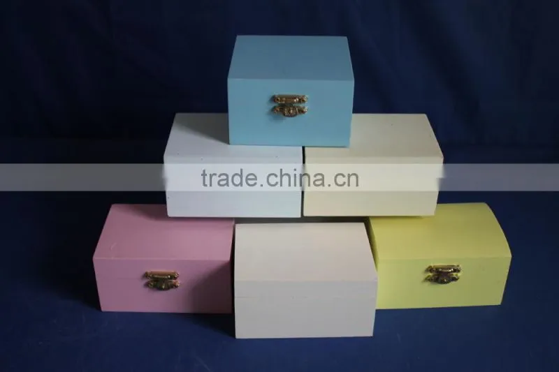 Natural antique pine wood jewelry storage box