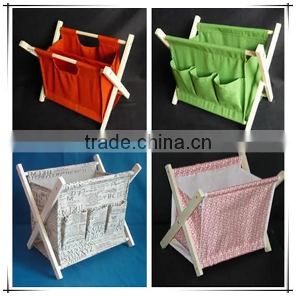 Factory price foldable office used wooden newspaper holder wholesale