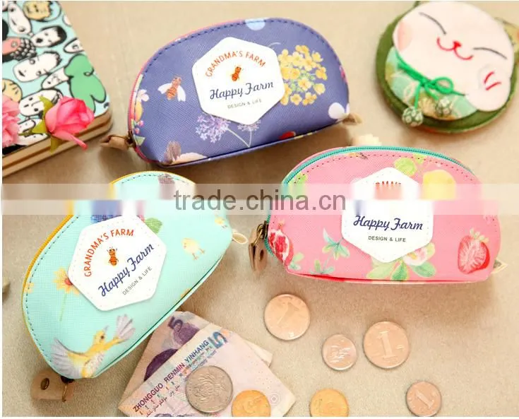 Q1092 Cute cartoon farm coin bag