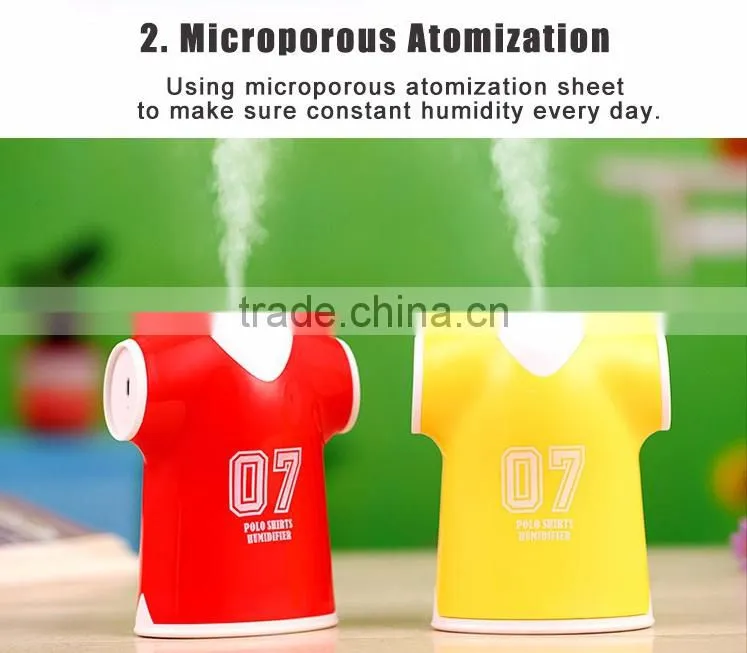 New Arrival Polo Shirts Humidifier, Creative Mini Air Humidifier, USB Mute House Multifunctional Humidifier