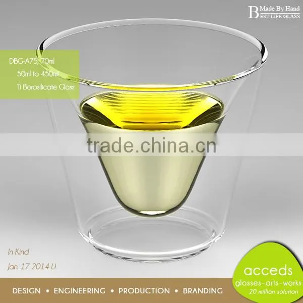 Clear Borosilcate Glass Double Wall Tumbler
