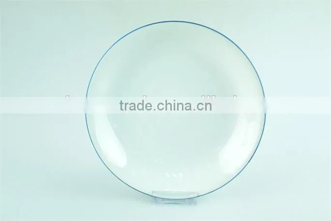 Ceramic dinnerware set with blue edge with cheap price in stock