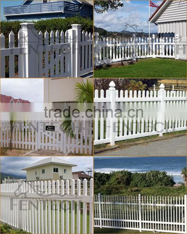Cheap wholesale scalloped picket pvc fence