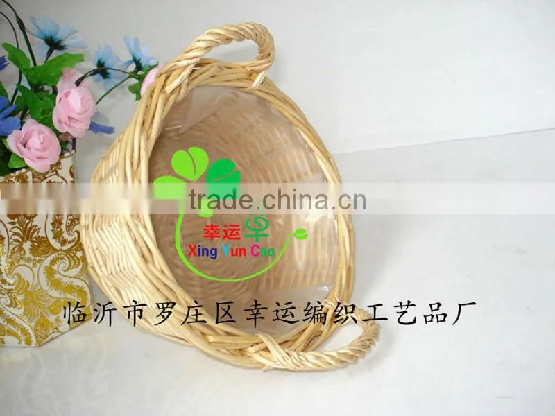 handmade wicker empty food fruit basket