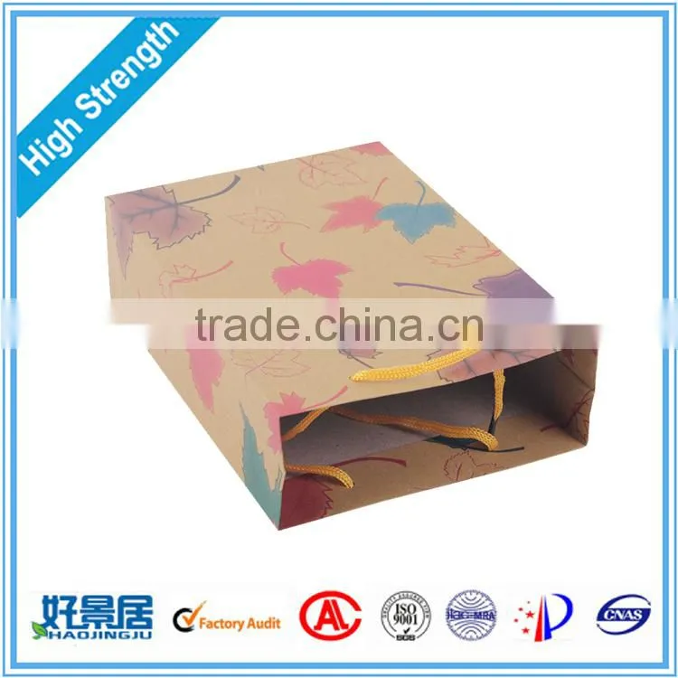 New Style Manufacturer kraft paper party bag / paper takeaway bag high strength / Popular fashion tote shopping bags