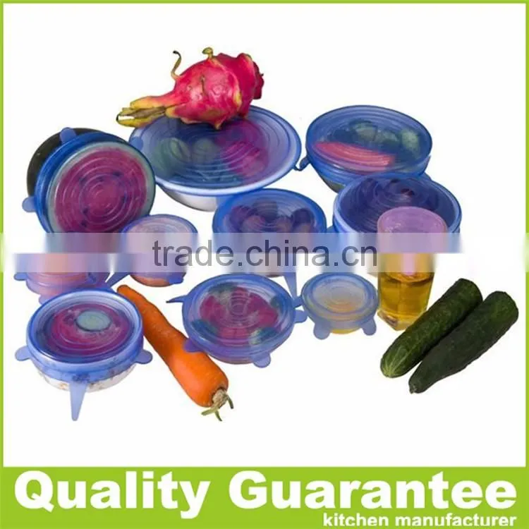 2016 hot selling food grade eco-friendly Silicone lid silicone stretch lid
