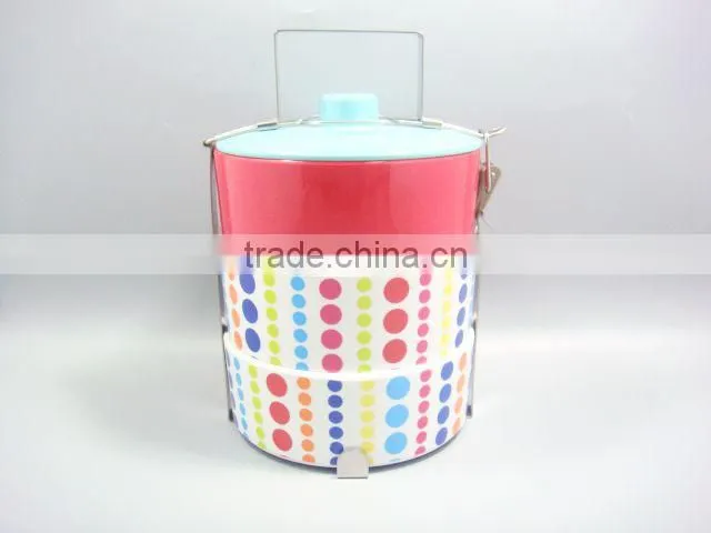 Colorful 3 Layers Melamine Bento Box,Lunch Box with Lid