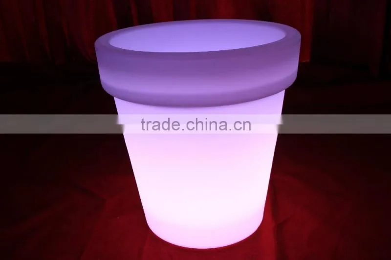 Modern light up led ice bucket illiminated party used glowing flower pot
