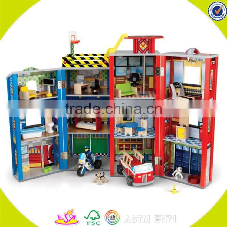 Wholesale beautiful pink wooden baby dollhouse toy fashion wooden baby dollhouse toy hot wooden baby dollhouse toy W06A051