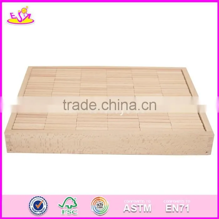 2017 new design funny kids play wooden dominoes toys for sale W15A075