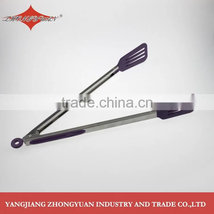 Multi function plastic food clip bbq tongsalad tongs for kitchen accessory