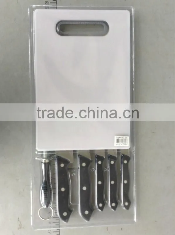 8PCS knife set with knife sharpener