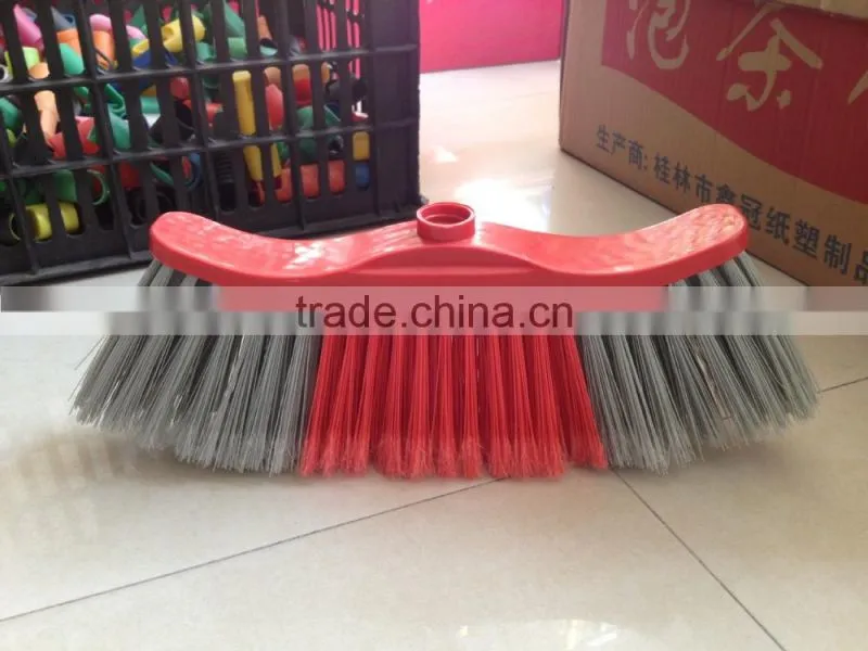 Low price wooden handle Plastic Brooms